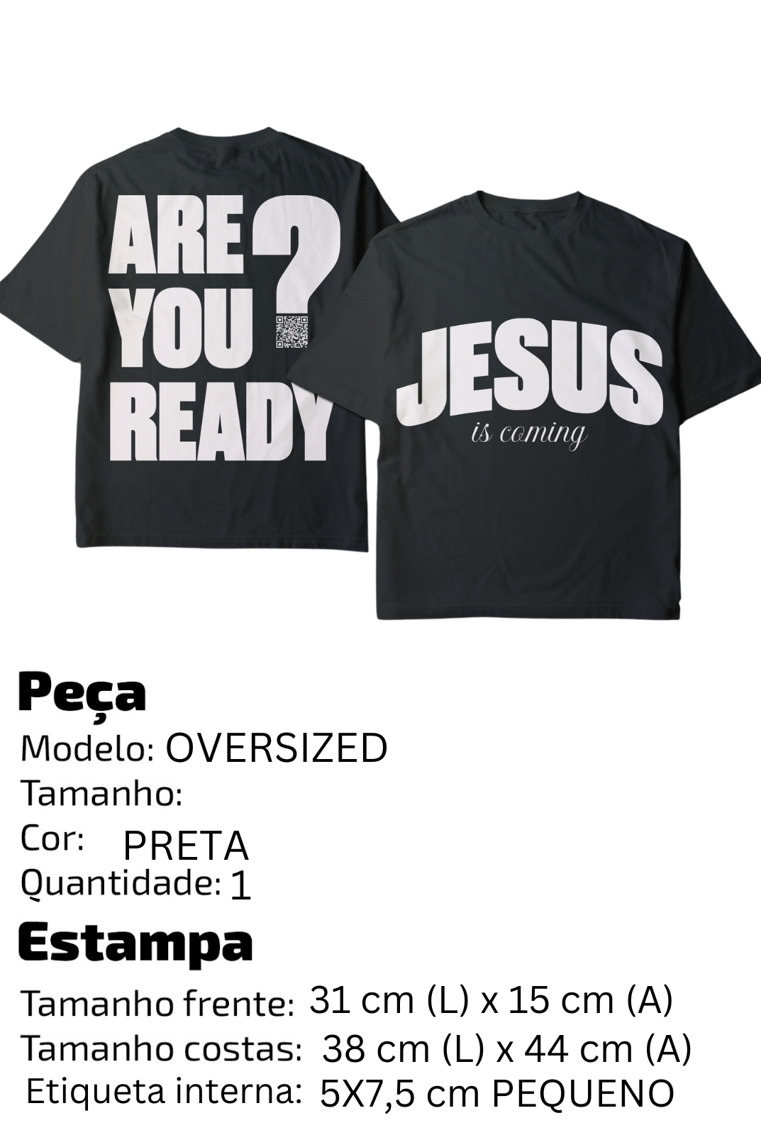 Camiseta OVERSIZED JESUS STYLE