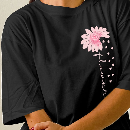 Camiseta Regular Flower - DROP