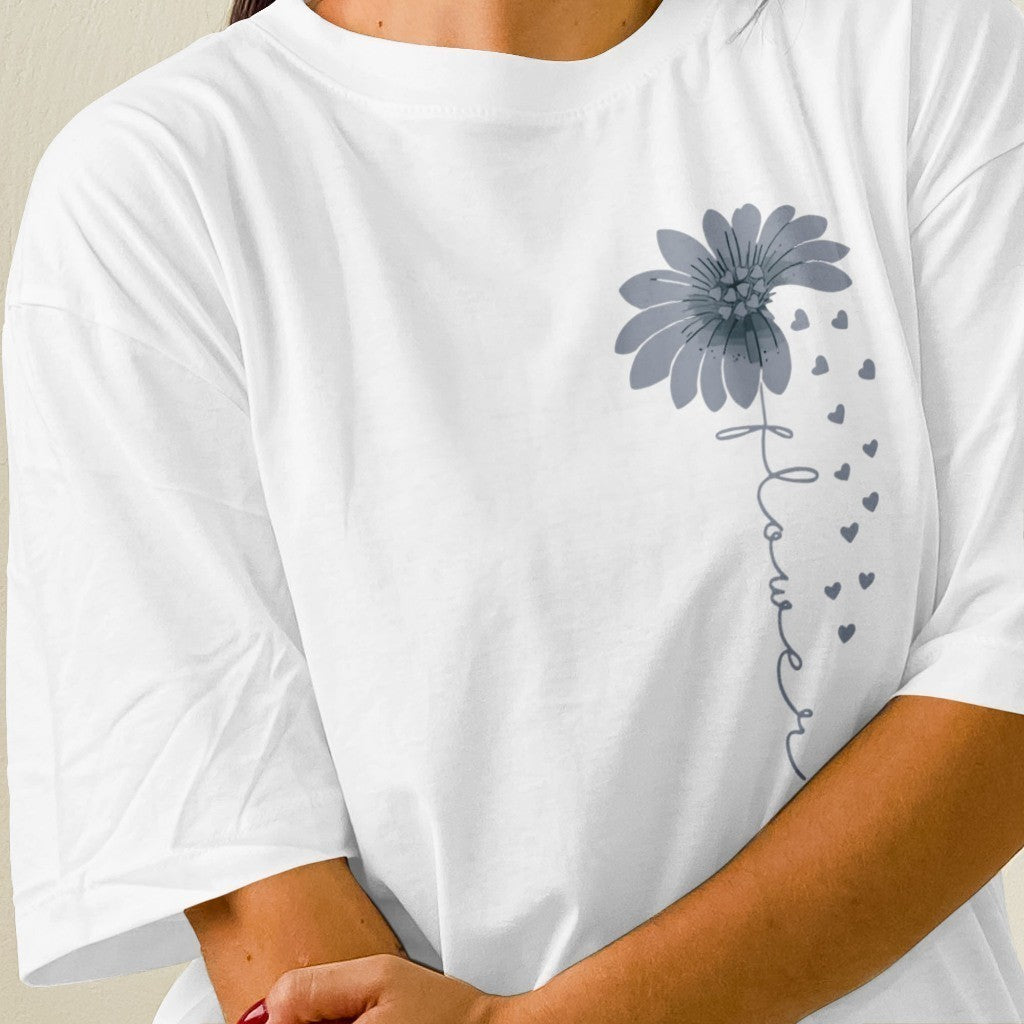 Camiseta Regular Flower - DROP